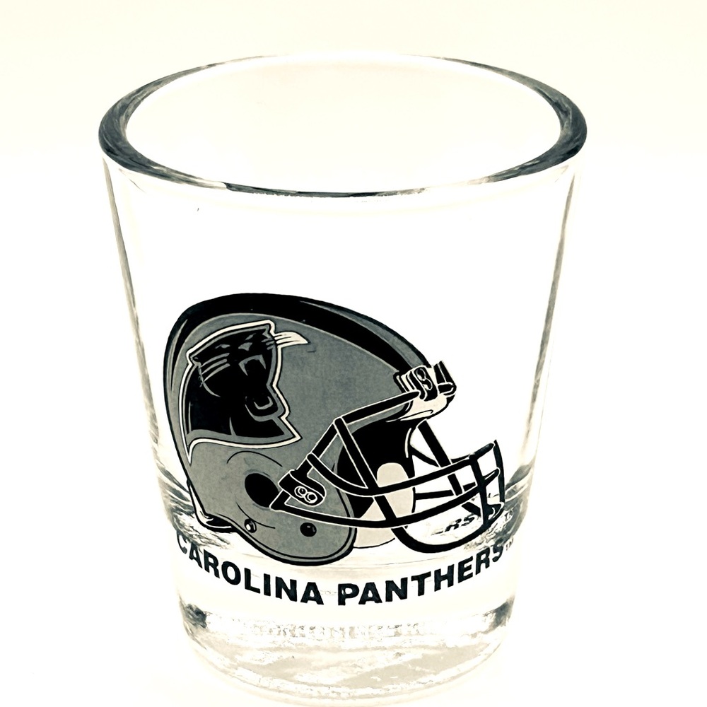 Vintage NFL Carolina Panthers Football Helmet Collectible Glass Shot Glass